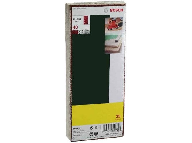 Conjunto de Acessórios para Lixadoras BOSCH 2 607 017 100 (25 peças) Bosch Home and Garden - Lixa e esponjas de polimento - 25 peças, superfícies lisas, pó de carvão, pó de cimento