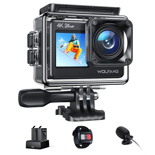 Action Cam WOLFANG GA200 (4K - 24 MP - Wi-Fi) WOLFANG - Câmeras - 4k, 24 MP, wi-fi, 30 fps