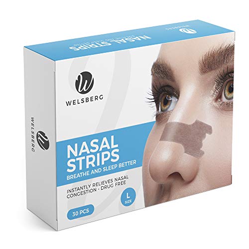 Welsberg Nasal Strips 30 Unidades (Recondicionado Como Novo) Welsberg - Aids para ronco e apneia do sono - ronco, 30 unidades, L, nasal