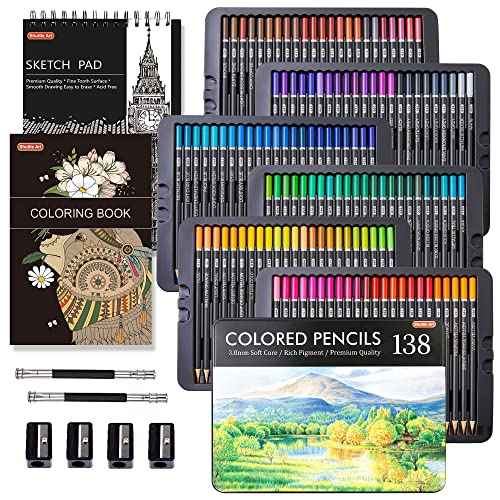 Lápis Coloridos SHUTTLE ART (Multicor - 15.2 x 10.3 x 1.9 cm) Shuttle Art - Kits de desenho e pintura - multicor, 12 cores, saco de transporte, livro de desenho