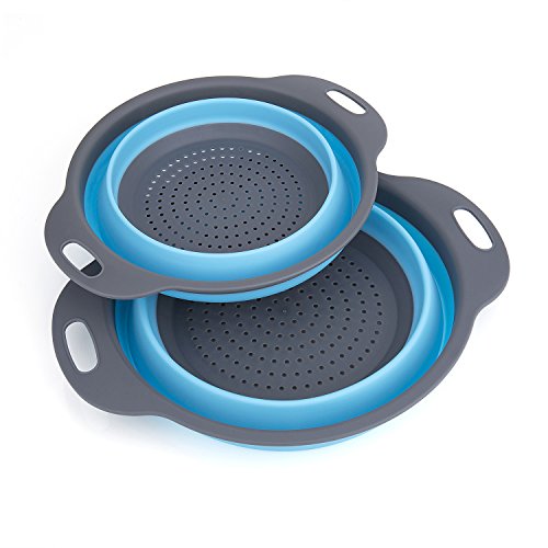 Cesto de Cozinha DIEALES 100% Silicone Azul Diealles - Escorredores e peneiras - 100% silicone, azul, 29.2x23.7x9.2 cm
