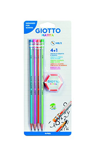Lápis de Carvão GIOTTO 4 Unidades (HB) Giotto - Lápis de madeira - hb, 7 mm, madeira de cedro, cores seguras