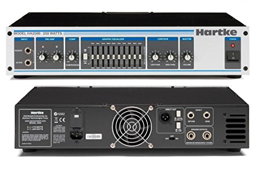 Amplificador HARTKE HA2500 (200 W - Canais: 2) HARTKE - Amplificadores de instrumentos musicais - amplificador, hartke ha2500, 200 W, canais 2