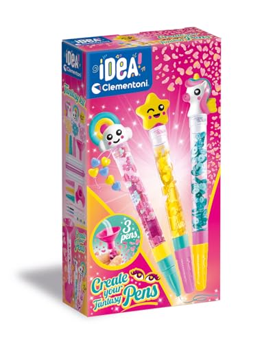 Jogo de Tabuleiro CLEMENTONI Idea Create Your Pens CLEMENTONI - Instrumentos de escrita e desenho - criativo, personalizável, três lápis, fábrica de lápis