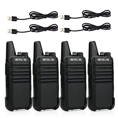 Walkie Talkies Retevis RT622 PMR446 (Preto - 4 Unidades) Retevis - Rádios bidirecionais - PMR446, 4 unidades, preto