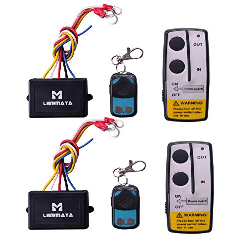 Conjunto de Controle Remoto Sem Fio Liebmaya 2 X Pingli - Controlos remotos - sem fios, 50 pés, bateria 12V, 4 dispositivos