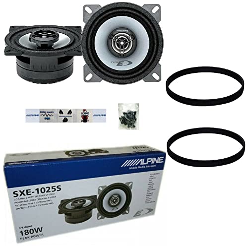 Colunas Auto ALPINE SXE-1025S (2 vias - 10 cm - 100 W) GK SOUND - Alto-falantes de veículos automotivos - alpine, sxe-1025s, 2 vias, 10 cm, 100 W
