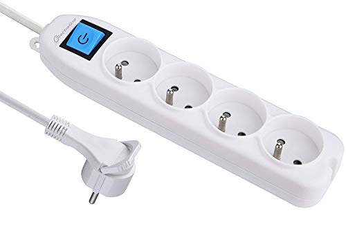 Extensão Elétrica CUC EXERTIS CONNECT 32041 (4 Tomadas) Electraline - Fios e cabos elétricos - extensão elétrica, cuc exertis connect, 32041, 4 tomadas, interruptor on/off, proteção para crianças
