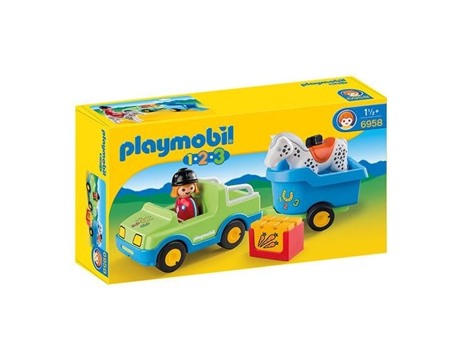 Playmobil 1.2.3. 6958 veículo com reboque PLAYMOBIL - Brinquedos - playmobil, 1.2.3, 6958, veículo, reboque
