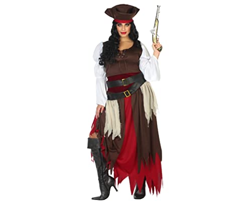 Fato de Mulher DISFRAZZES Pirata Castanho (Tam: XL) ATOSA - Fantasias - pirata, castanho, XL
