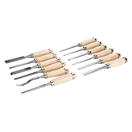 Conjunto de Brocas e Rebarbadoras SILVERLINE 250241 Silverline - Cinzeis e goivas de entalhar - metal endurecido, 2 tesouras rectas, tesoura V, tesoura curva