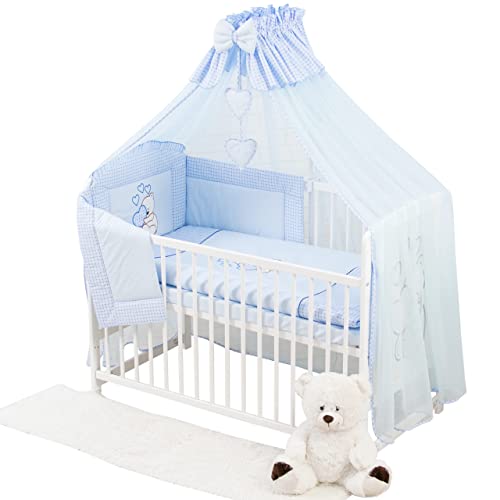 Conjunto Edredões BELLO24 Baby (Algodão - Azul) Bello24 - Roupa de cama - algodão, azul, bordas decoradas