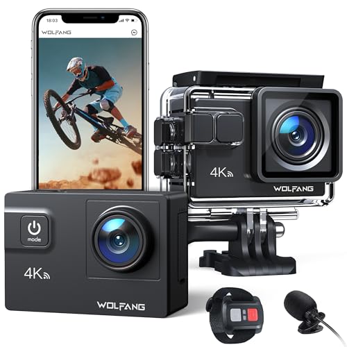 Action Cam WOLFGANG GA300 (4K - 24 MP - Wi-Fi) WOLFANG - Câmaras de vídeo - 4k, 24 MP, wi-fi