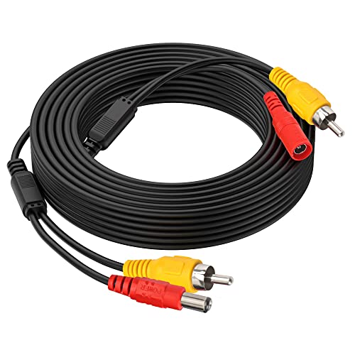Cabo de Alimentação DURONIC (RCA - 10 m - Preto) Cocar - Cabos de áudio e vídeo - 6 metros, RCA, macho-macho, preto