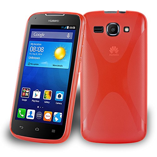 Capa para Huawei Ascend Y520 Vermelho CADORABO - Capas para telemóveis - policarbonato, proteção plena, fácil de aplicar, vermelho