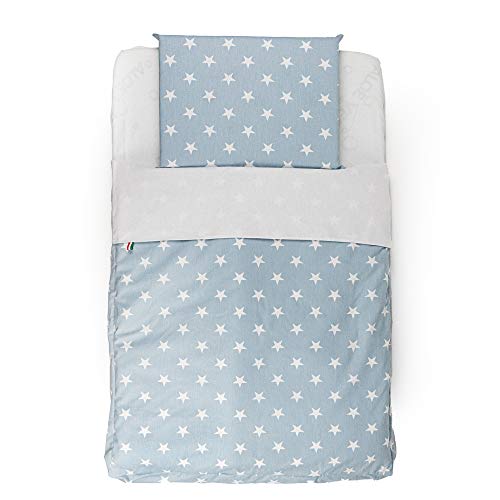 Conjunto de Lençóis PAMBABY Mini Azul Claro PAM BABY - Lençóis - lençóis, mini, azul claro