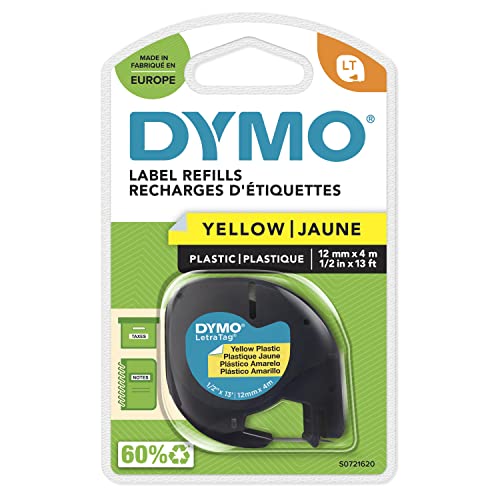 Fita para Etiquetadora DYMO 1868773 Preto DYMO - Fitas de etiquetas e recargas - 12mm x 4m, poliéster, lavável, anti-rotura