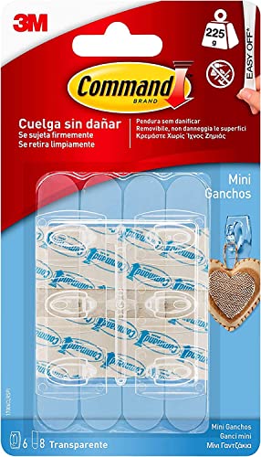 Conjunto de Ganchos para Cabos COMMAND 17006CL Command - Ganchos de utilidade - 6 unidades, aço inoxidável, fixação