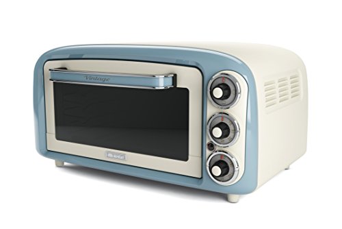 Mini Forno Ariete Retro 979 | Azul (Preparação de Alimentos a Quente) Ariete - Fornos de bancada e torradeiras - mini-forno, ariete retro, 1,8 litros, pizza, termostato regulável, temporizador