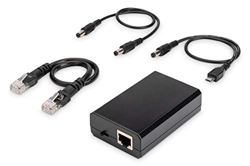 Adaptador de PoE DIGITUS DN-95204 em Preto Digitus - Adaptadores power over ethernet - poe, rj-45, masculino, preto
