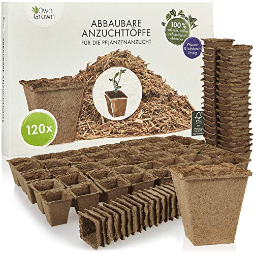 Vaso Biodegradável Quadrado para Plantas e Flores OwnGrown - Vasos e canteiros - biodegradável, quadrado, plantas, flores