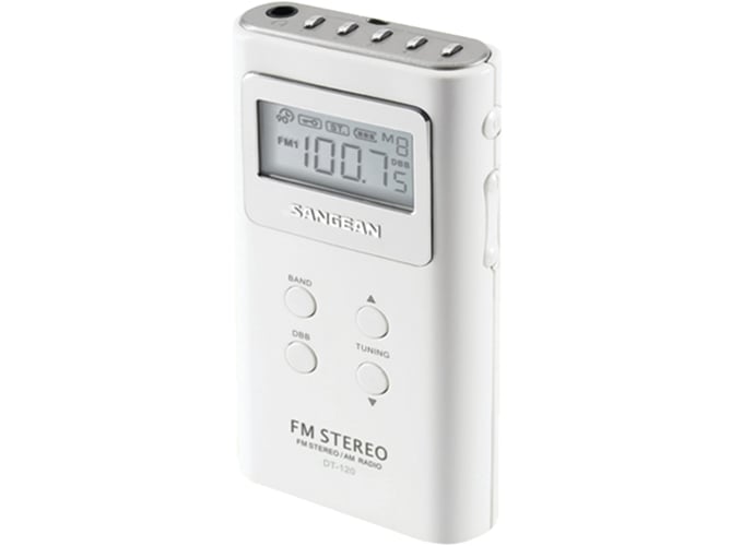 Rádio SANGEAN DT-120 (Branco - Digital - FM/AM - Pilhas e Corrente) Sangean - Radios - digital, fm/am, pilhas, corrente