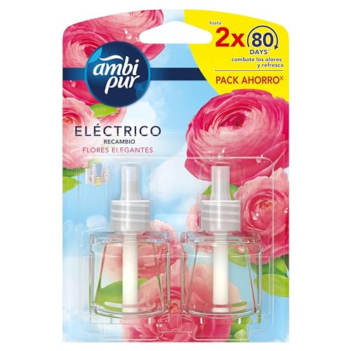 Recarga de Ambientador ELÉCTRICO Ambipur Flores Elegantes Procter & Gamble - Aromatizadores de ambiente - ambientador elétrico, fragrância floral, elimina odores, até 80 dias