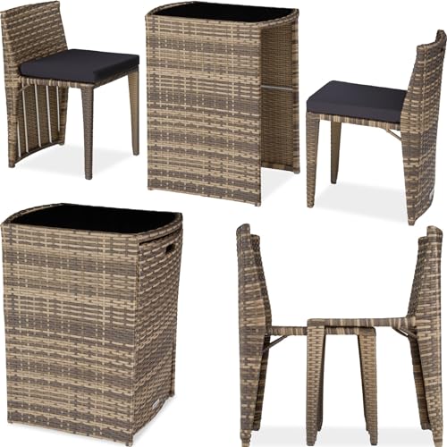 Conjunto de Móveis TECTAKE (Castanho - Polietileno - 60x65x88 cm) TecTake - Móveis de exterior - castanho, polietileno, 60x65x88 cm