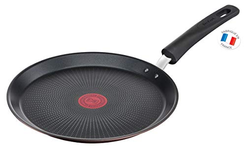 Tefal G2543802 frigideira Preto, Inox 28 cm Tefal - Frigideira para crepes e blinis - alumínio, antiaderente, 28 cm, indicador de cozinhado
