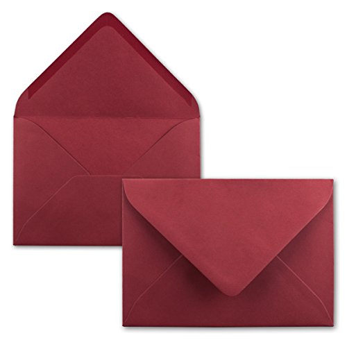 Conjunto de 100 Etiquetas Adesivas FARBENFROH Vermelho Neuser - Envelopes - 100 etiquetas, adesivas, papel mate, vermelho