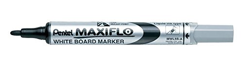 Marcador PENTEL Maxiflow (Preto - 1.0 mm) Pentel - Marcadores e marcadores de texto - ponta de fibra, traços grossos, tinta à base de água, 1.0 mm