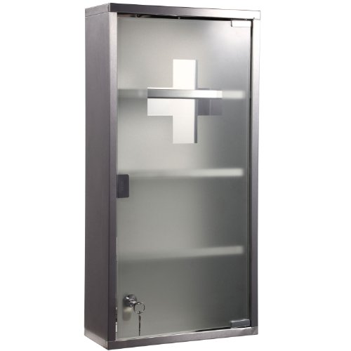 Armário de Casa de Banho HOMCOM | Aço Inoxidável - 60 x 30 x 12 cm HOMCOM - Armários de remédios - aço inoxidável, 60x30x12 cm