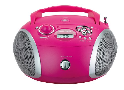 Rádio CD Grundig RCD 1445 PI | Rosa (Rádio) Grundig - Reprodutores de áudio e gravadores - rádio cd, grundig rcd 1445 pi, rosa, leitor mp3, usb 2.0, reprodução cds, saída auscultadores