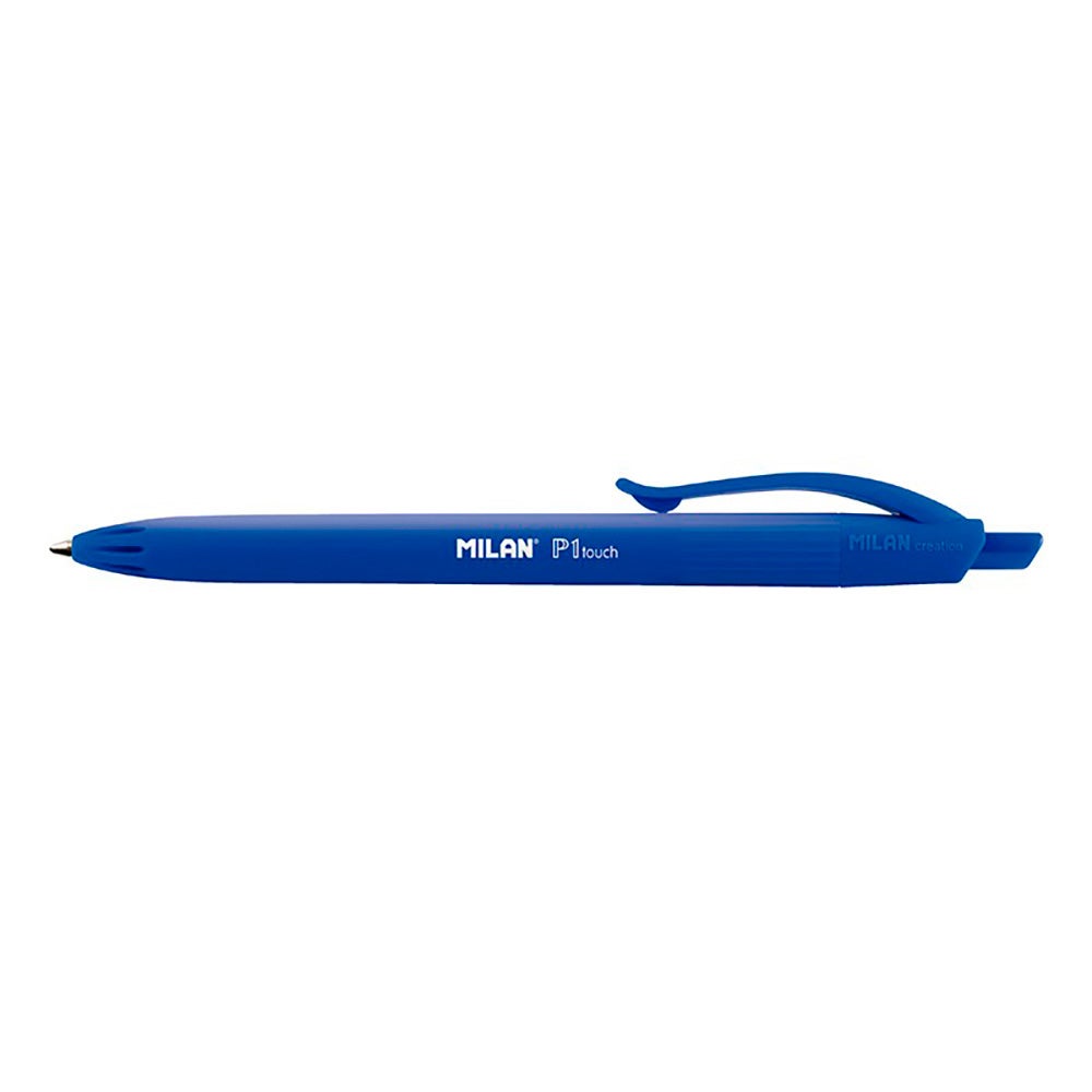 Esferográfica MILAN P1 Touch Azul (Ponta de 1 mm) Milan - Canetas - ponta de 1 mm, borracha, ergonômico, tinta à base de óleo