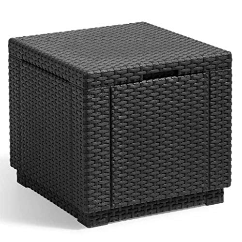 Mesa de Jardim ALLIBERT Cube (Cinzento - Aço - 42 x 42 x 39 cm) Allibert - Móveis de exterior - cinzento, aço, 42x42x39 cm