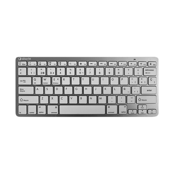 Teclado Logitech SilverHT 111938640199 Preto SilverHT - Teclados - bluetooth, sem fios, preto, espanhol