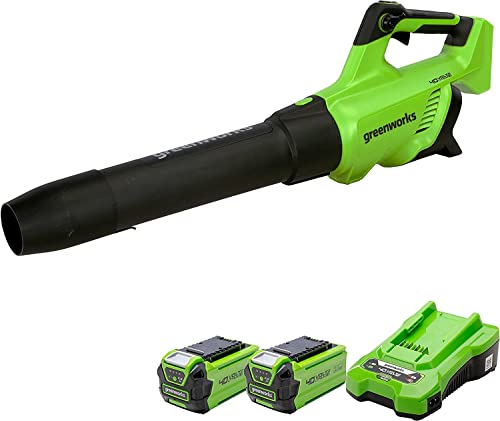 Soprador de Folhas GREENWORKS GD40ABK2X (210 km/h) GREENWORKS - Sopradores de folhas - bateria, 210 km/h, plástico, preto
