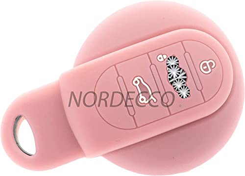 Capa MINI Cooper S Clubman, Paceman, Countryman, JCW GP 3 Botões Rosa Protex - Peças de reposição para telemóveis - silicone, mini cooper s, 3 botões, rosa