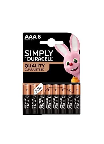 Pilhas DURACELL Simply AAA (8 unidades - AAA - Alcalino - 1.5V) Duracell - Baterias - 1.5v, AAA, 8 unidades, alcalino