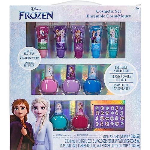 Conjunto de Maquilhagem para Crianças DISNEY FROZEN II (Idade Mínima Recomendada: 3 anos) Townley Girl - Conjuntos de cosméticos - maquilhagem, crianças, disney frozen ii, lápis líquido, brilho, adesivos