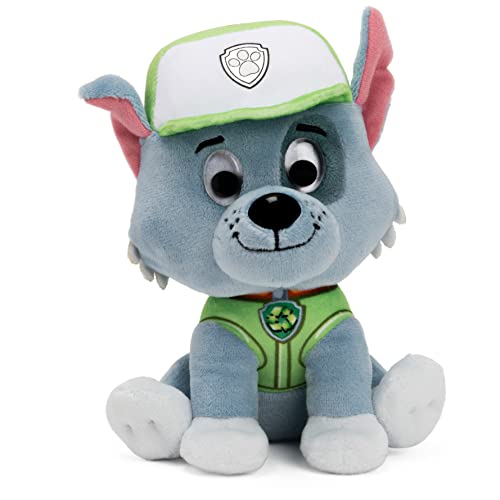 Boneco SPIN MASTER GUND Paw Patrol Rocky Spin Master - Animais de pelúcia - olhos grandes, superfície lavável, carregável