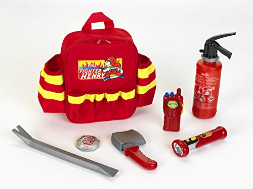 Mochilas de Bombeiros de Brincar KLEIN Henry KLEIN - Profissões fingidas e representação de papéis - poliéster, correias ajustáveis, bolsos laterais, fecho de correr