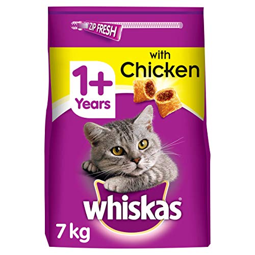 Ração para Gato WHISKAS (7 Kg - Seca - Adulto - Sabor: Frango) WHISKAS - Comida para gatos - 7 kg, seca, frango, adulto