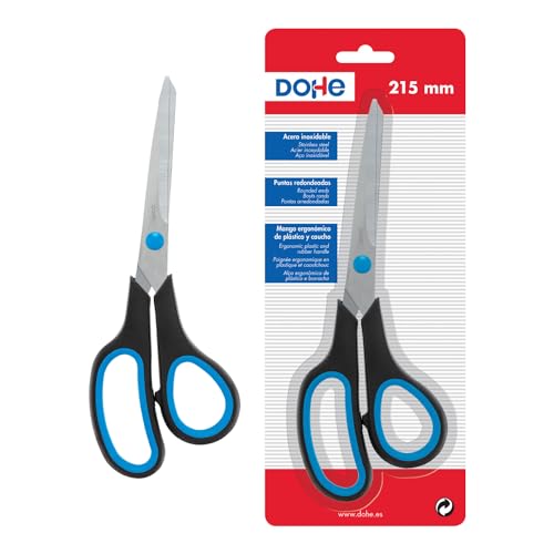 Tesoura Dofix 21Cm Aço Inoxidável e Punho Antiderrapante Preto e Azul DOHE DOHE - Ferramentas de corte e relevo para artesanato - tesoura, dofix, 21cm, aço inoxidável, punho antiderrapante