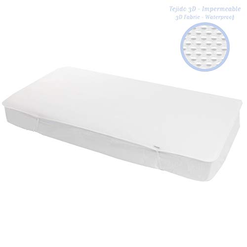 Protetor de Colchão 3D Anti-Ácaros e Bolor 3D Anti-Ácaros e Bolor (60x120 cm) Cambrass - Capas para colchão - anti-ácaros, bolor, algodão, 60x120 cm