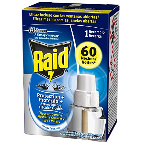 Recarga para Repelente de Insectos Elétrico PROTECTION PLUS Raid - Repelentes de insetos domésticos - recarga, repelente, insetos, elétrico