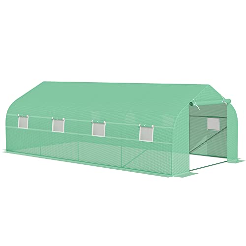 Estufa de Jardim Outsunny | Verde - 600 x 300 x 200 cm Outsunny - Estufas - 600x300x200 cm, verde