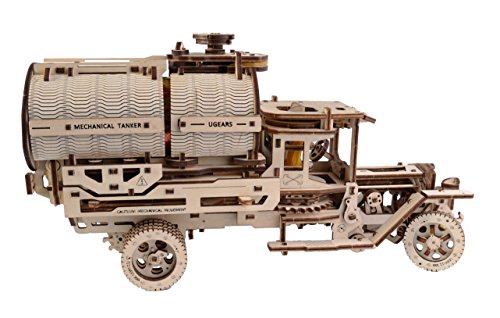 Modelo de veículo terrestre UGEARS Camião cisterna UGEARS - Quebra-cabeças - camiao cisterna, modelo 3d, motor, pneus