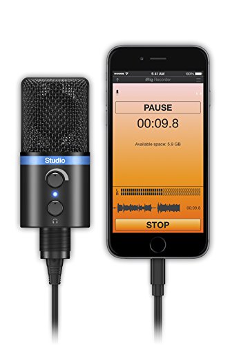 Microfone IK MULTIMEDIA iRig Mic Studio Preto IK Multimedia - Microfones - microfone, estúdio, preto
