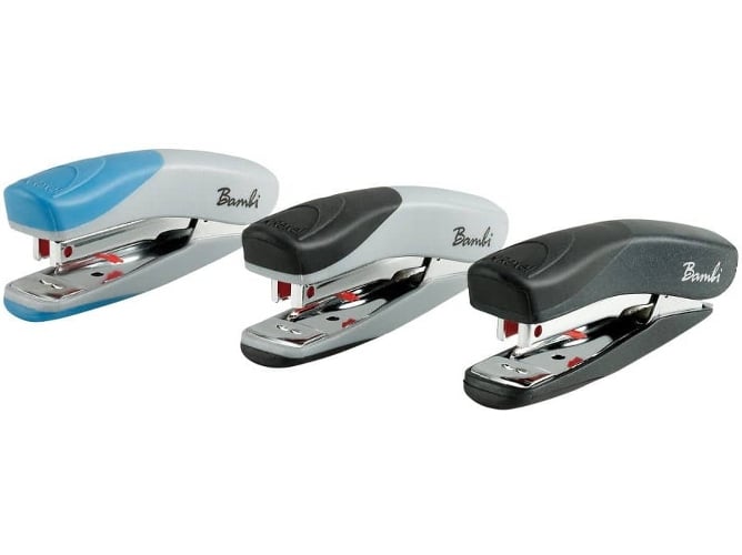Rexel Bambi 2100154 máquina de gráficos 12 folhas Rexel - Agrafadores - 12 folhas, preto, azul, cinzento